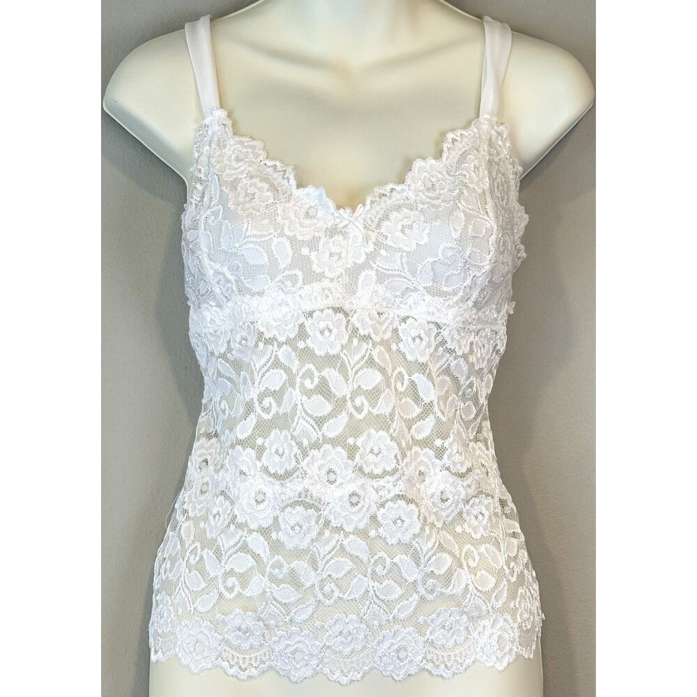 Y2K Cabernet Babydoll Lace Camisole L White Boho Fairy Victorian